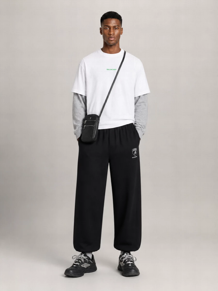 Balenciaga Leather Hamptons Worn-Out Low-Top Sneakers