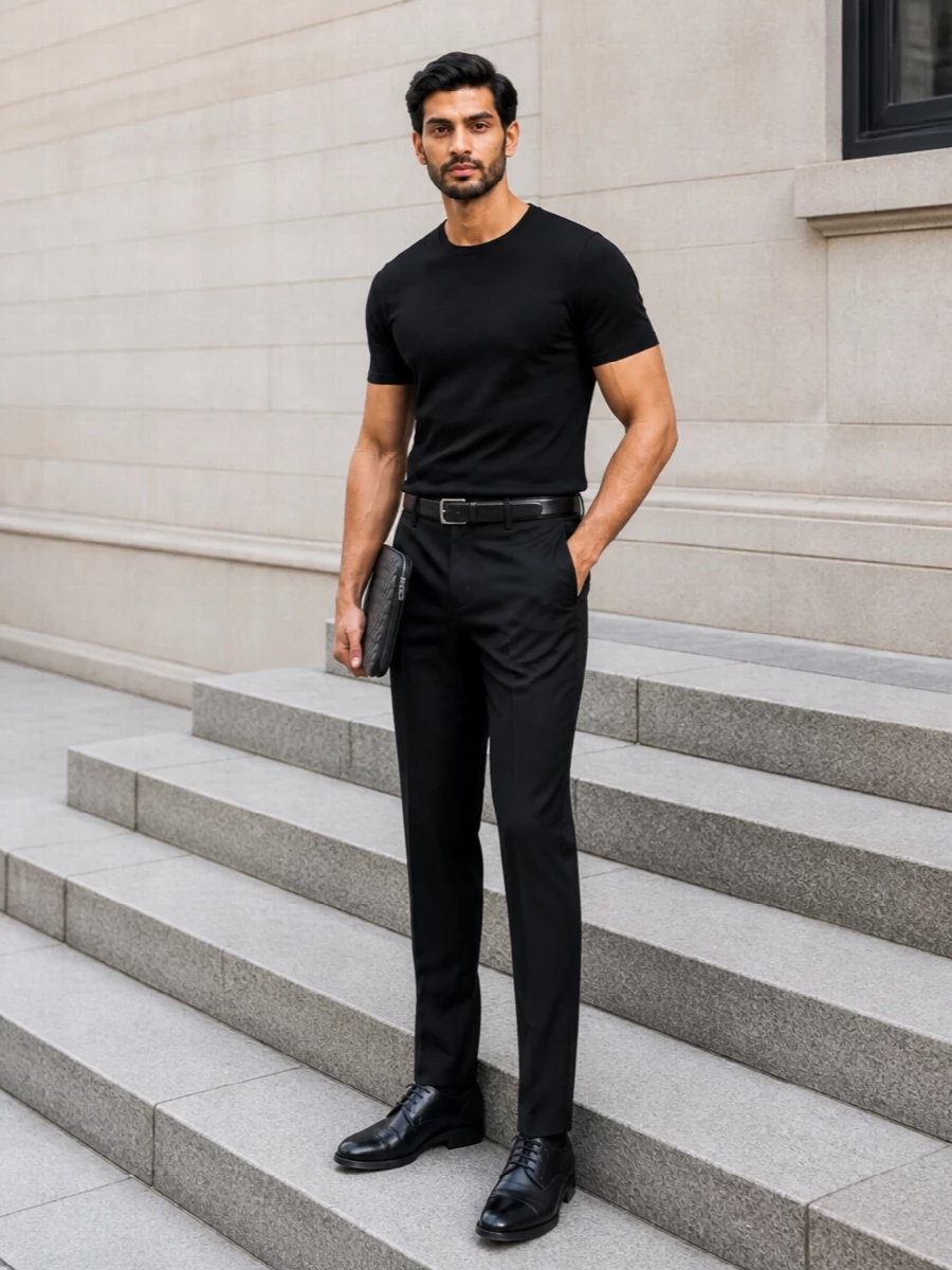 Tagliatore black knit pt torino trousers tods derby