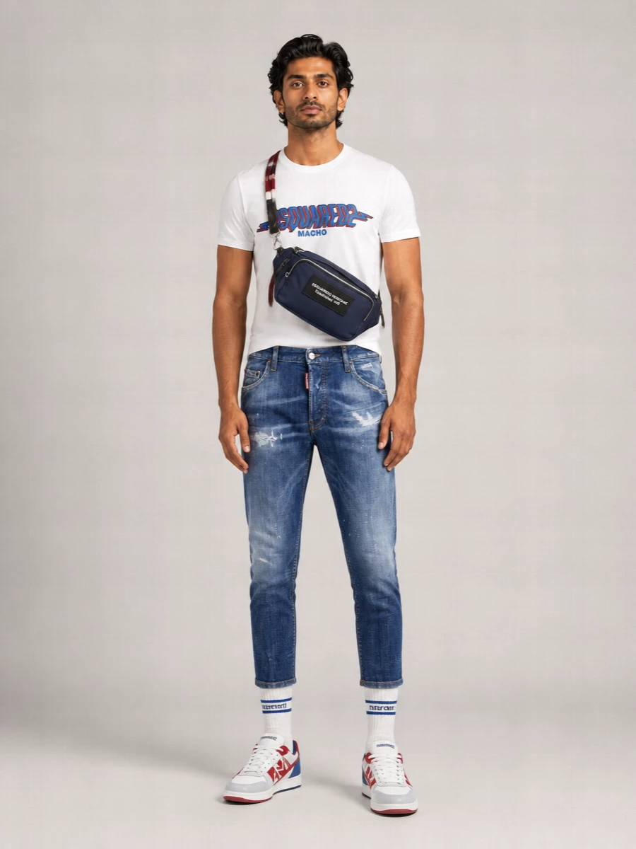 Dsquared2 Cotton Logo Print Short-Sleeve T-Shirt