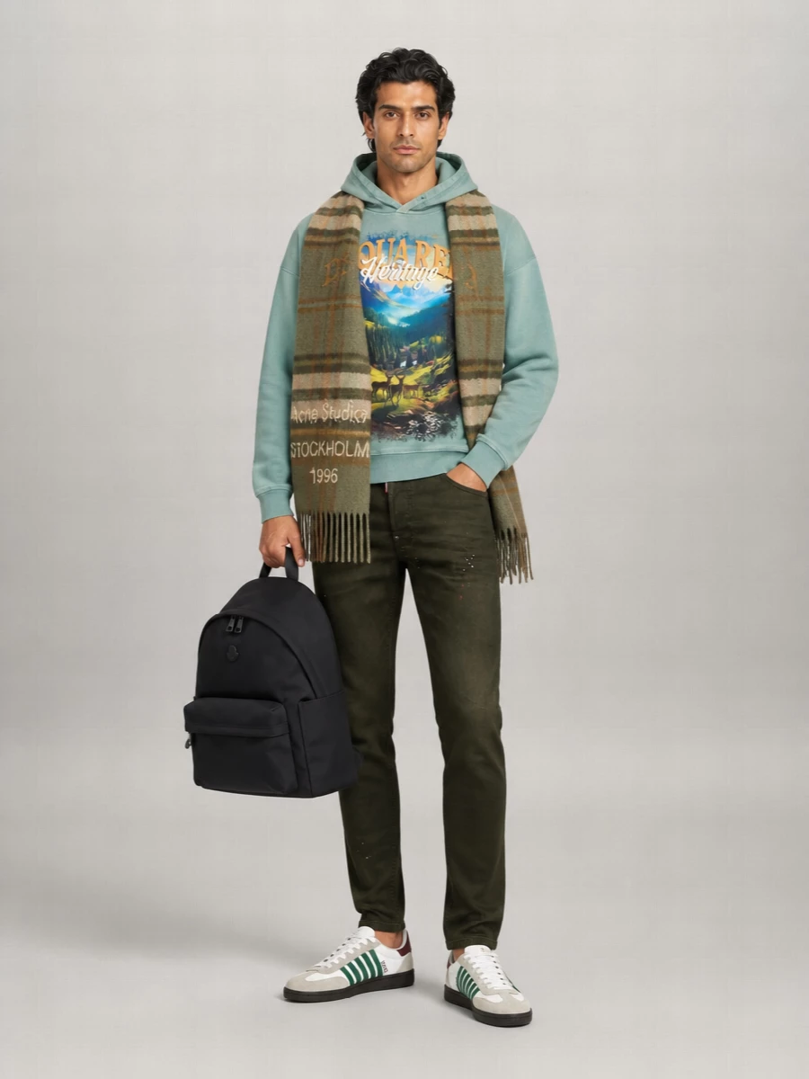 Dsquared2 Ribbed Cotton Hoodie
