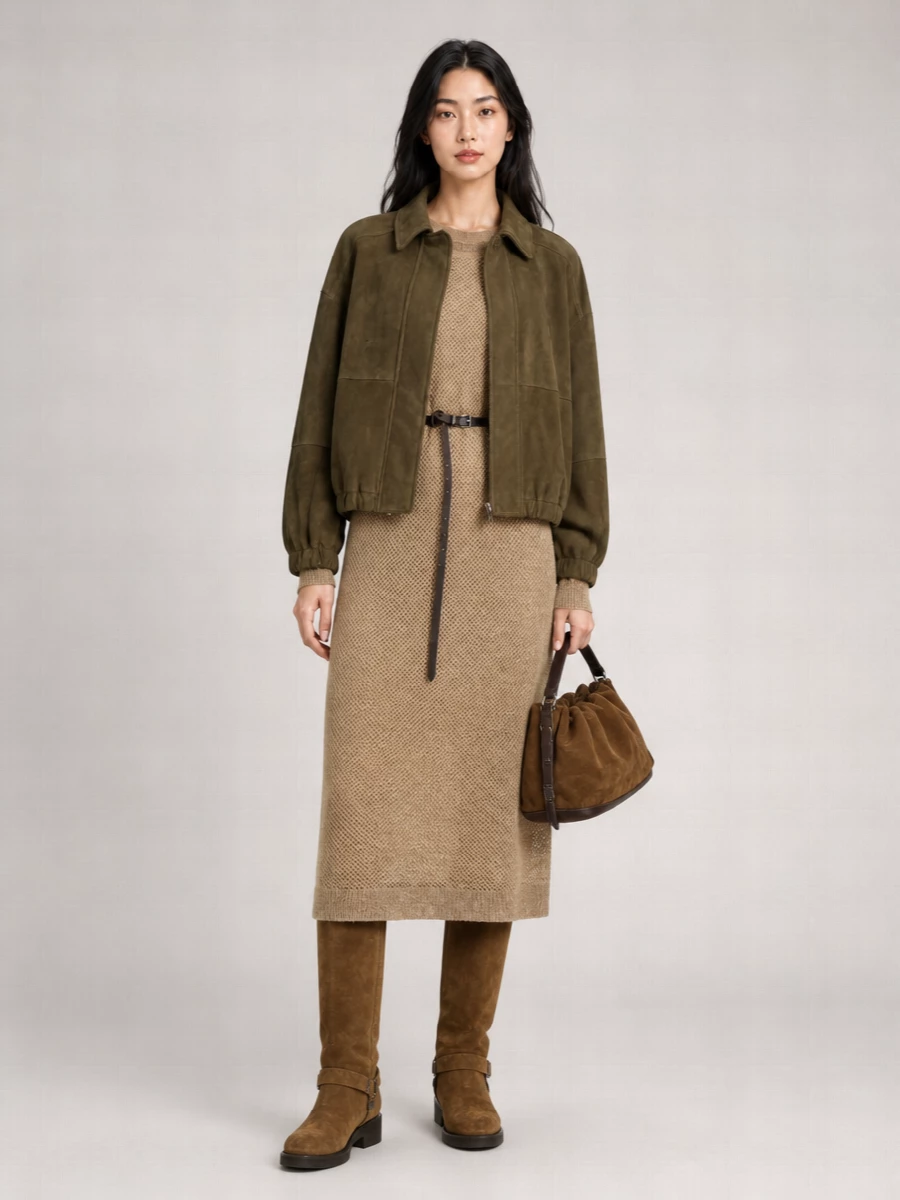 Brunello Cucinelli Leather Single-Breasted Jacket