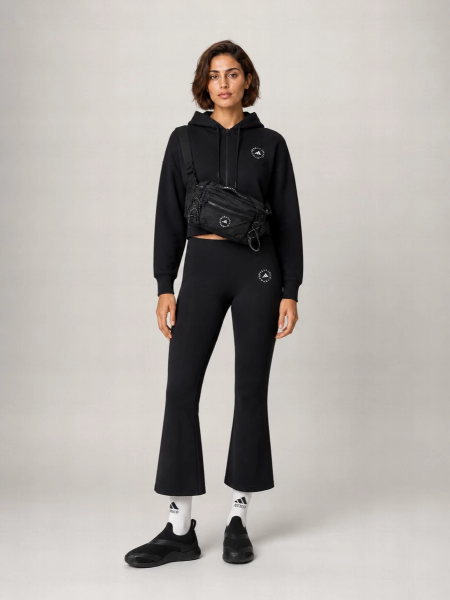Adidas By Stella Mccartney Logo Cropped Hoodie