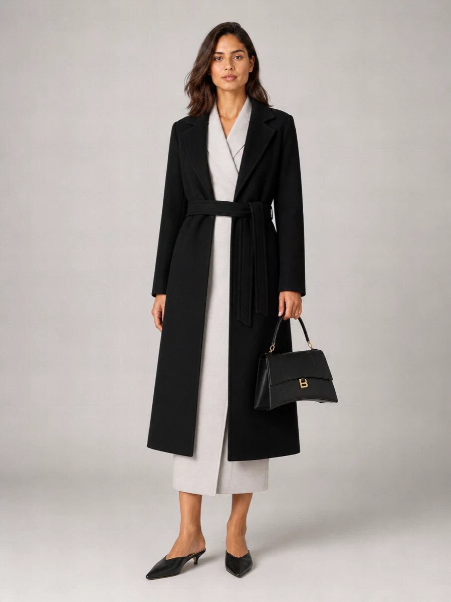 Max Mara Cashmere Belted Midi Coat