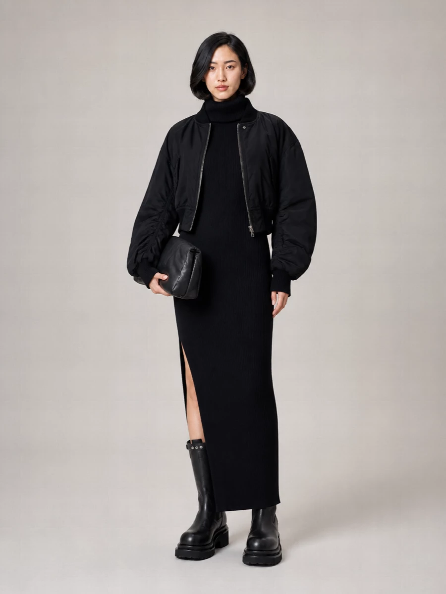 Rick Owens Cropped Bomber Jacket