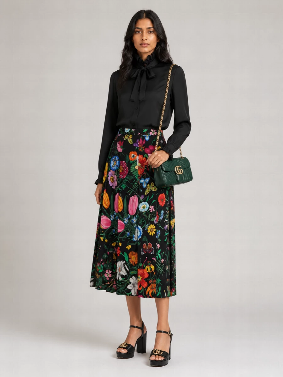Gucci Silk Printed Foulard