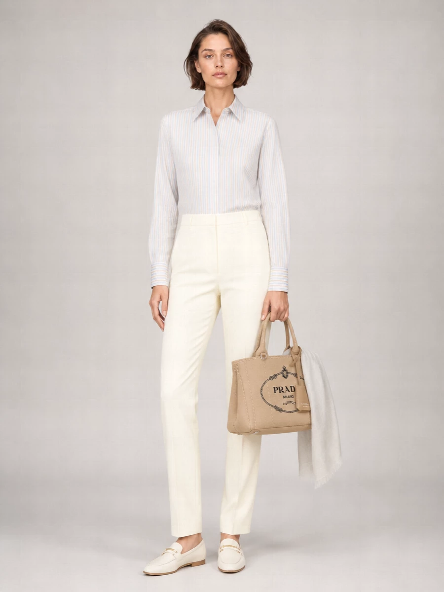 S Max Mara Silk Striped Shirt