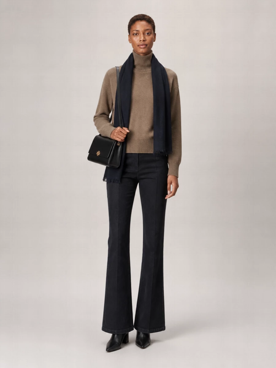 Tory Burch Denim High-Rise Straight-Leg Jeans