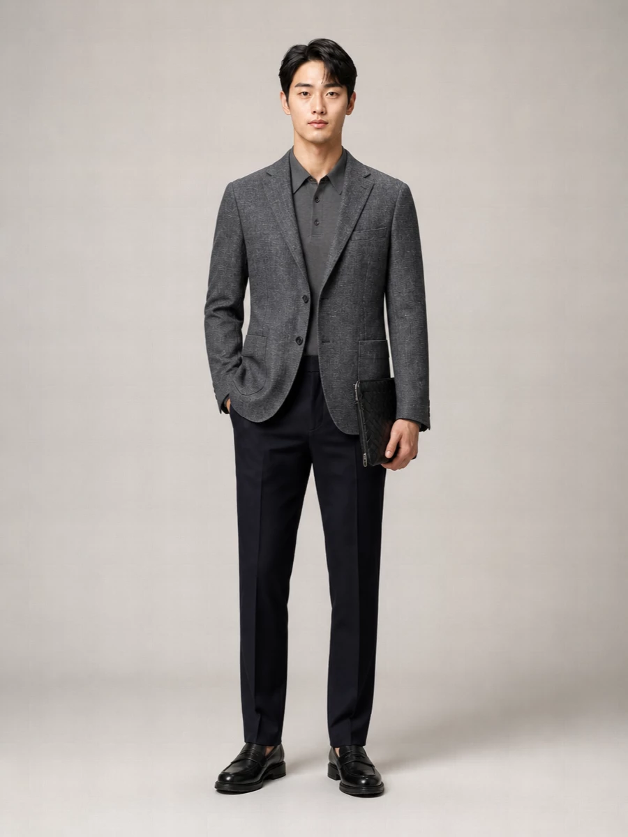 Zegna Linen Wool Single-Breasted Blazer