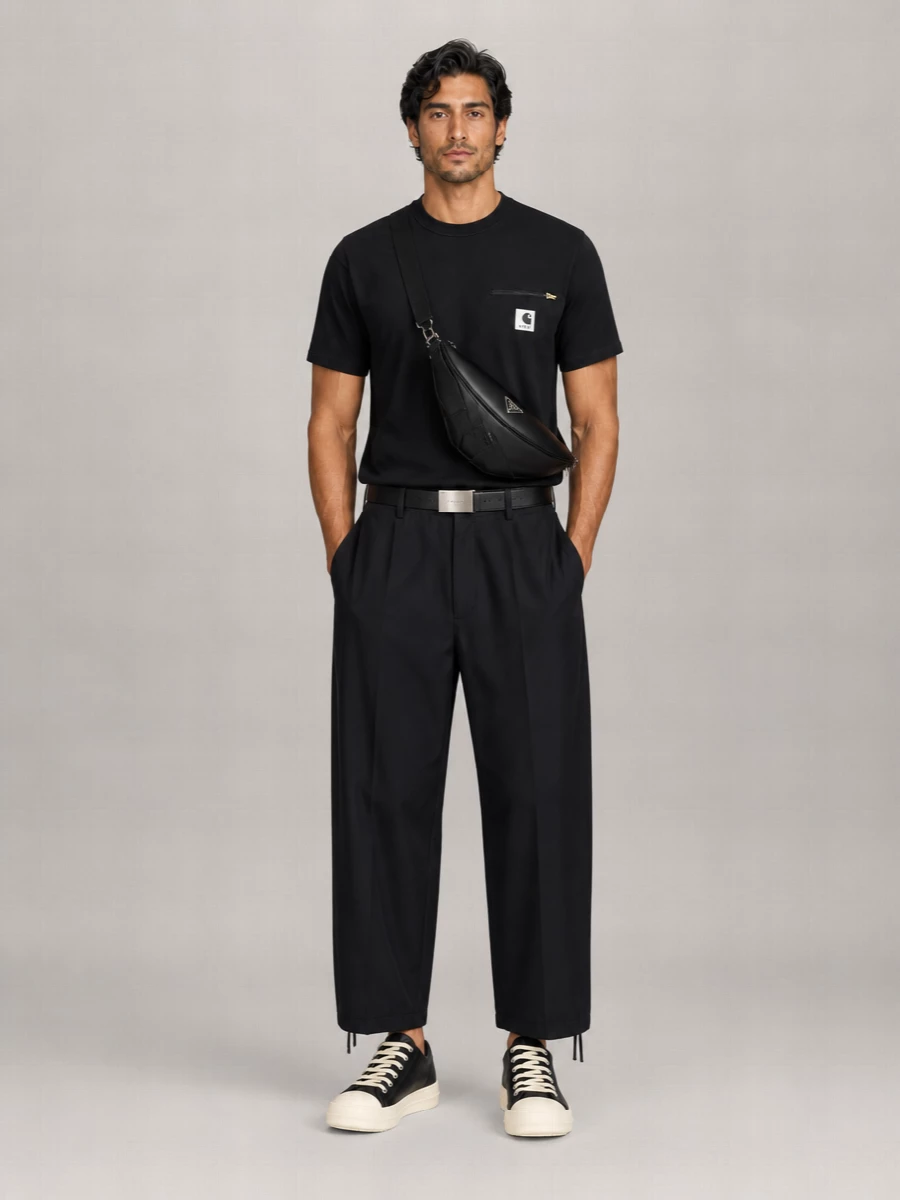 Rick Owens Leather Low-Top Sneakers