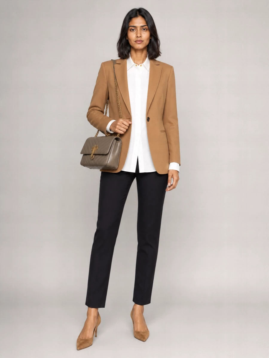 Pinko V-Neck Long-Sleeve Blazer