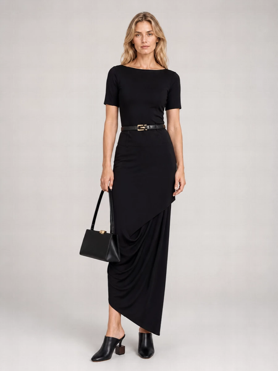 Jacquemus Draped Asymmetric Maxi Dress
