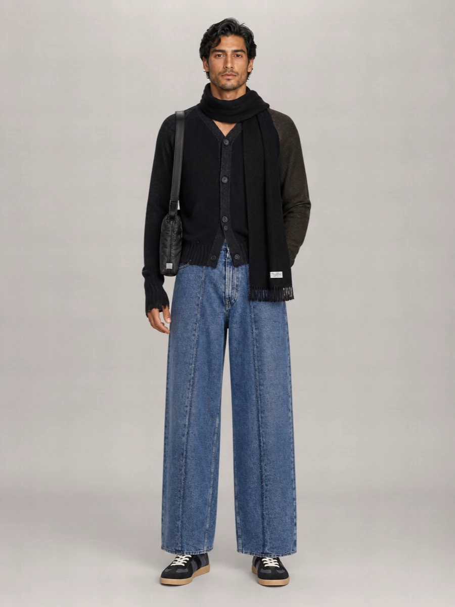 Mm6 Maison Margiela Two Tone Cardigan
