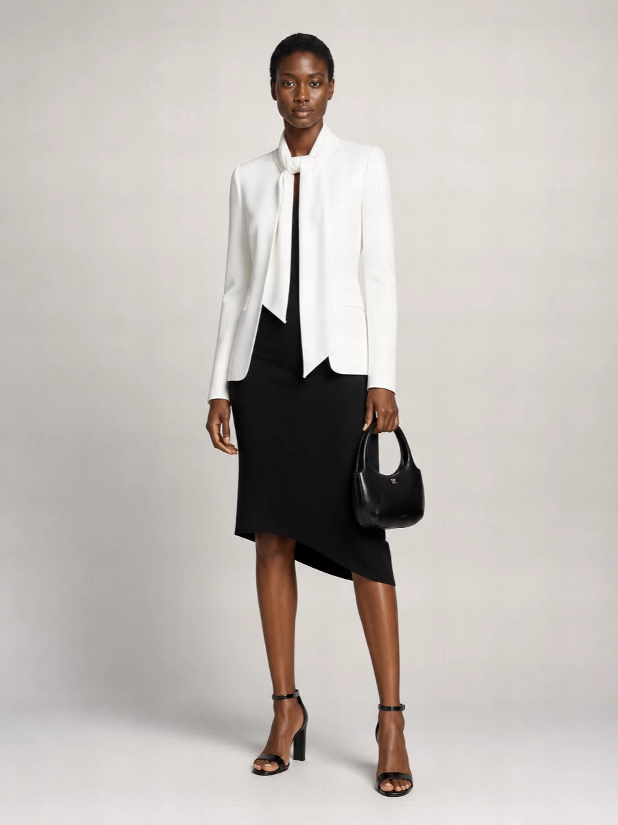 Courrèges Scarf Collar Jersey Shirt