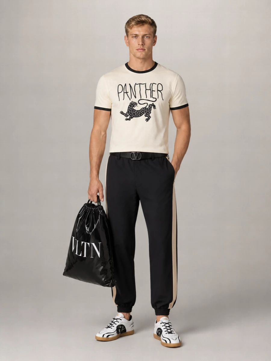 Valentino Panther Print Cotton T-Shirt