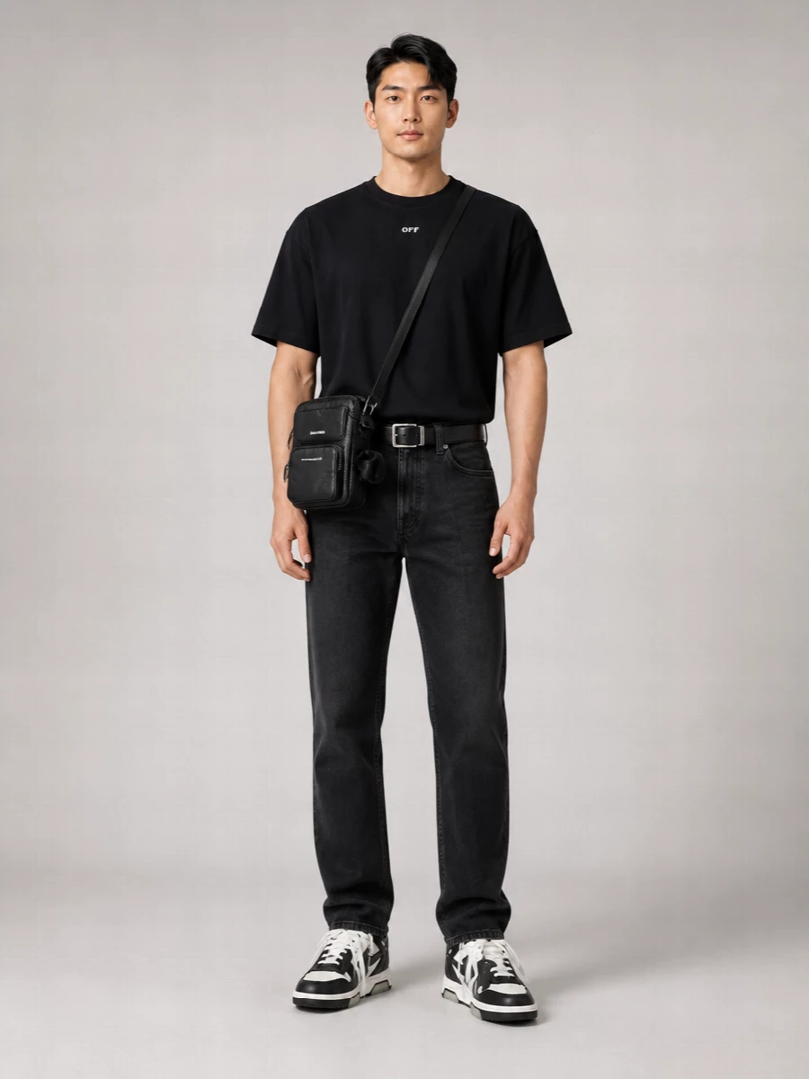 Off-White Cotton 3D Arrow Spray T-Shirt