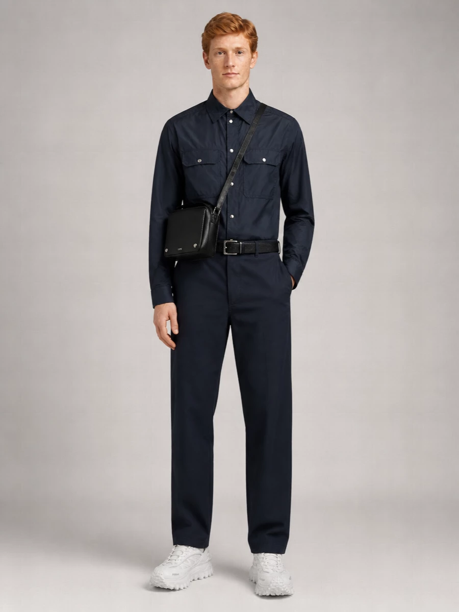Moncler Striped Cotton Short-Sleeve Polo Shirt