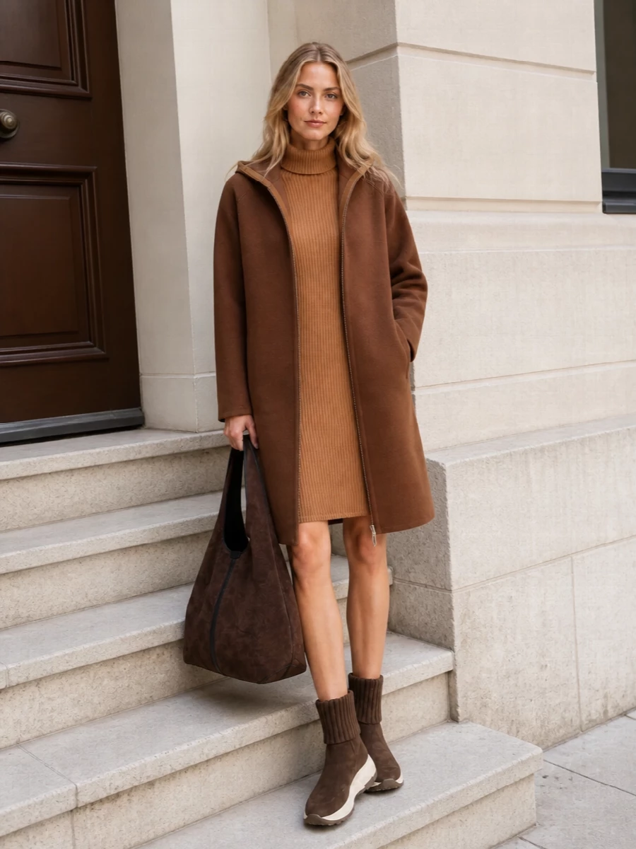 S max mara camel sweater dress hogan boots