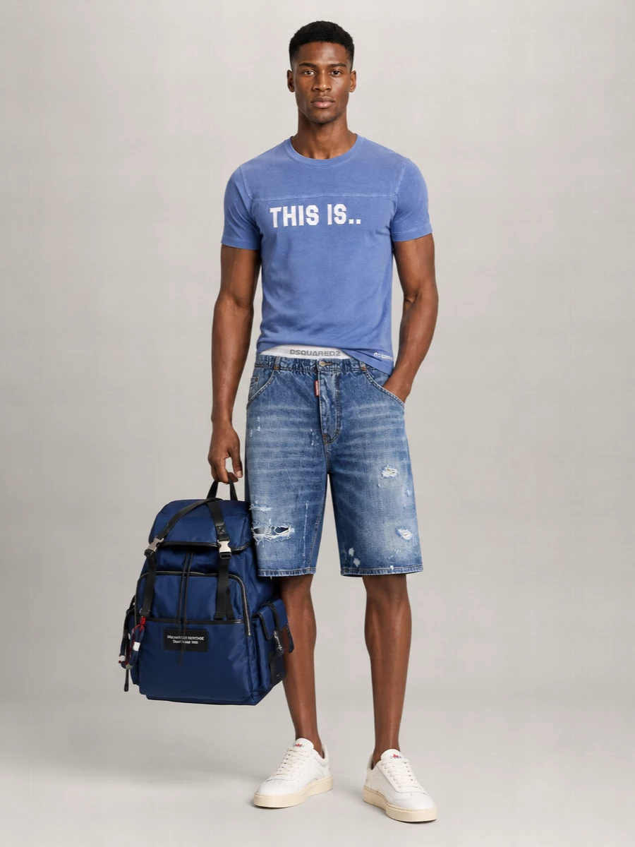 Dsquared2 Denim Logo-Print Bermuda Shorts