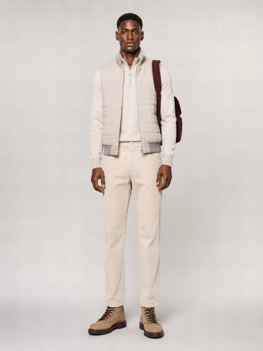 Brunello Cucinelli Leather Sleeveless Padded Coat
