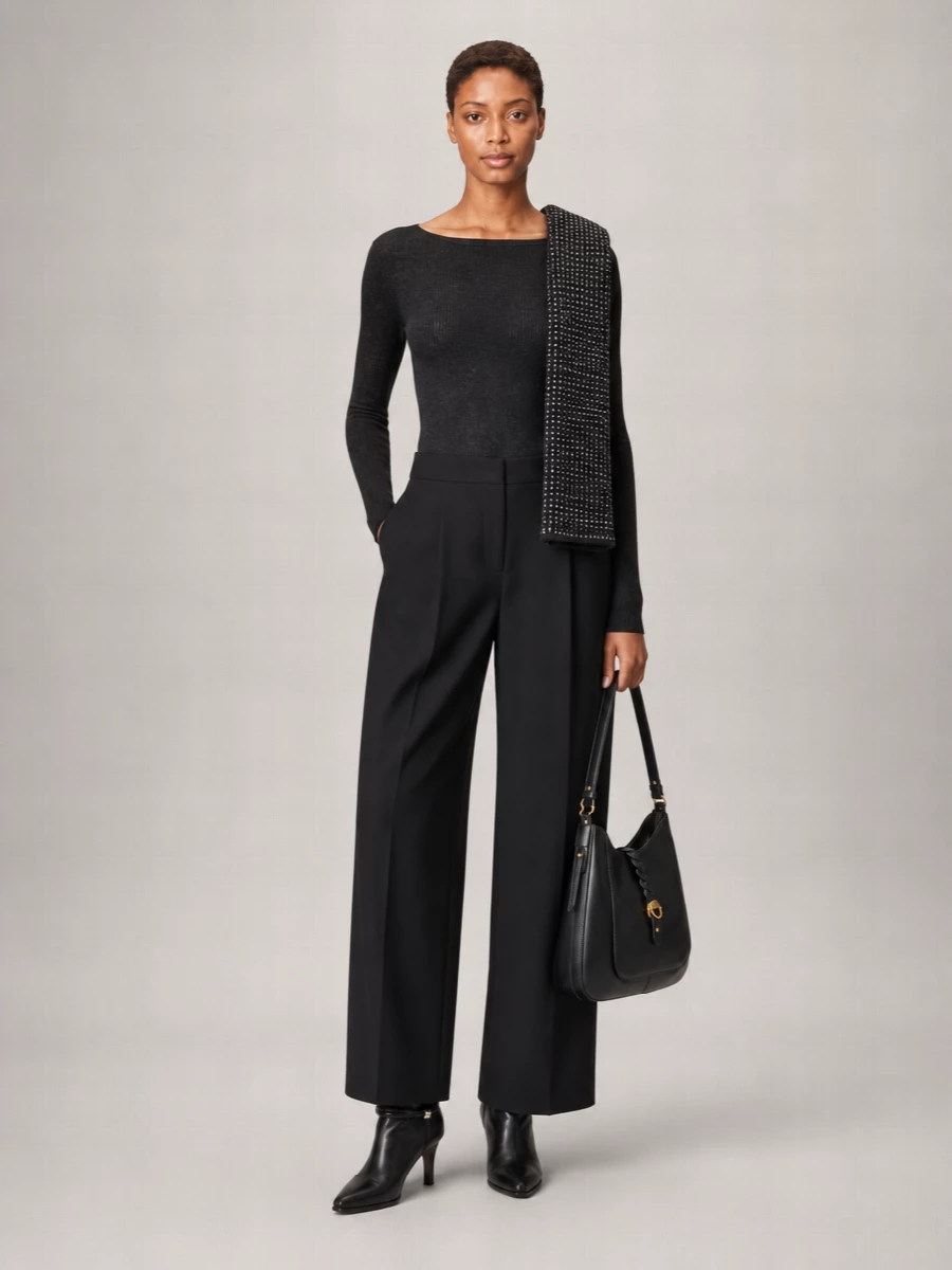 Isabel Marant Cashmere Silk Boat Neck Long Sleeve Top