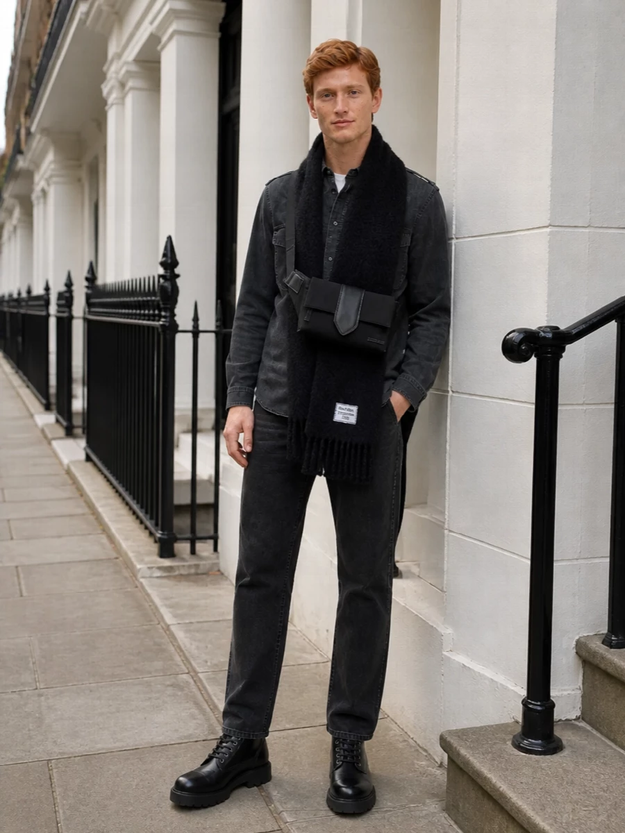 Isabel marant utility shirt black jeans outfit