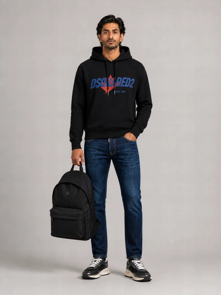 Dsquared2 Relaxed-Fit Logo-Print Hoodie