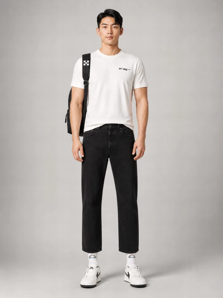 Off-White Cotton Logo-Print Short-Sleeve T-Shirt