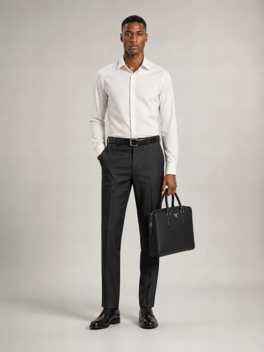 Prada Virgin Wool Straight-Leg Trousers