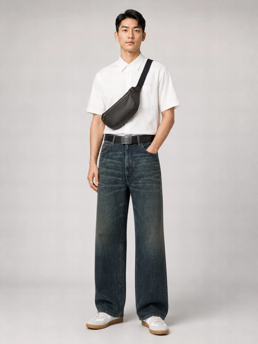 Mm6 Maison Margiela Denim Wide-Leg Jeans