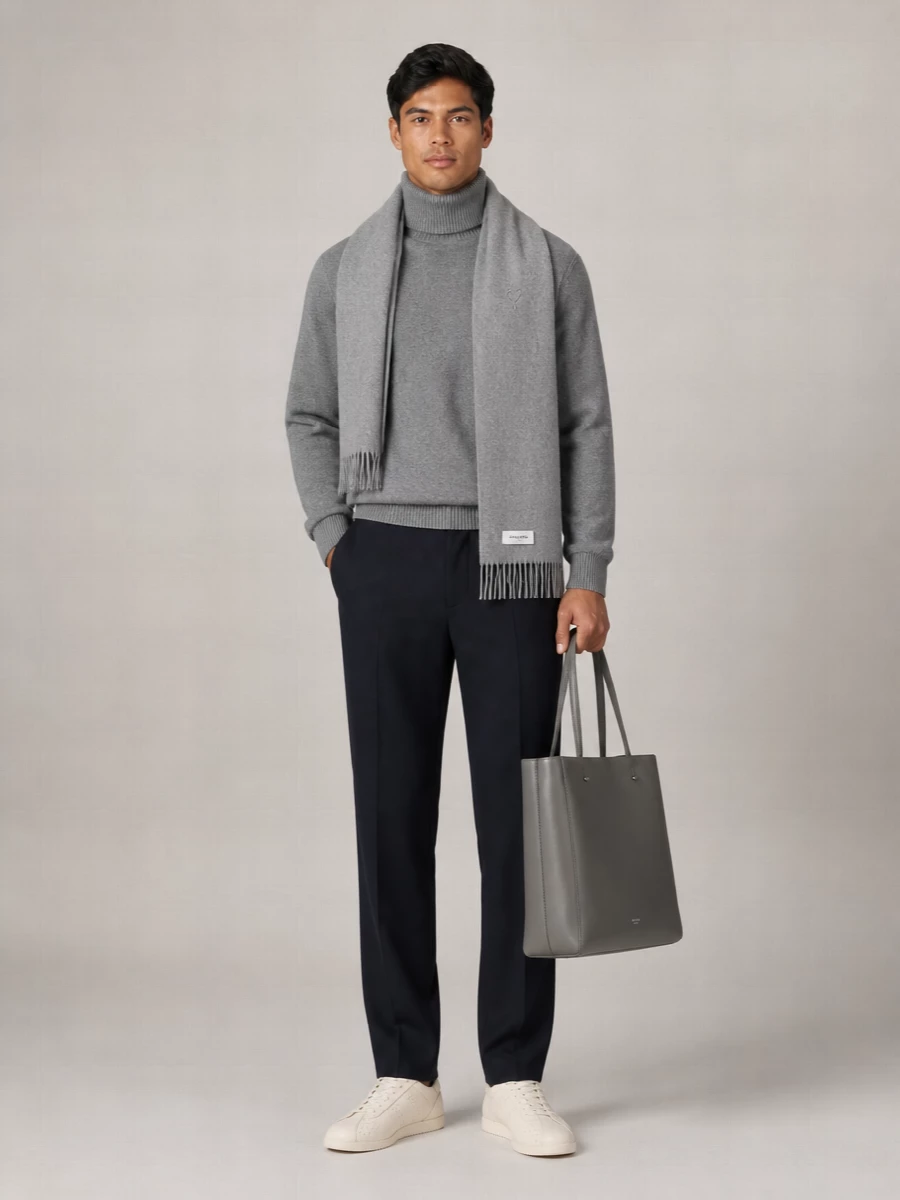 Ami Paris Wool Cashmere Oversized Jumper