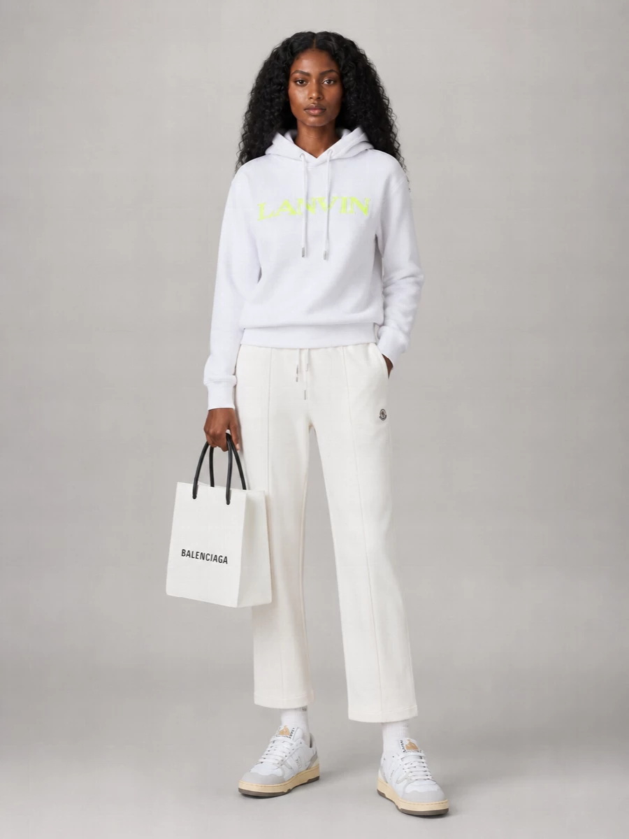 Lanvin Cotton Logo-Embroidered Classic Fit Hoodie