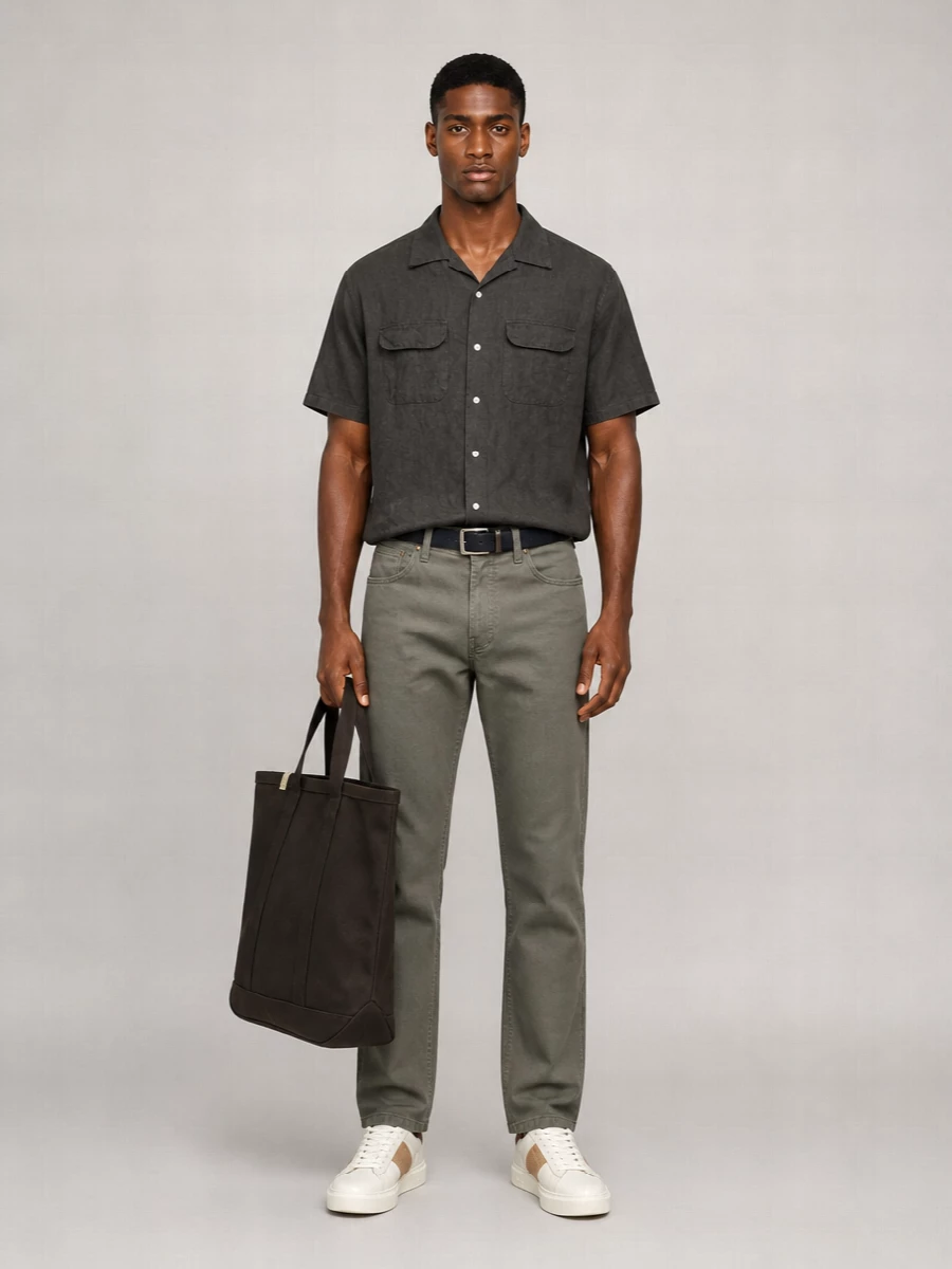 Beams Plus Linen Short-Sleeve Shirt