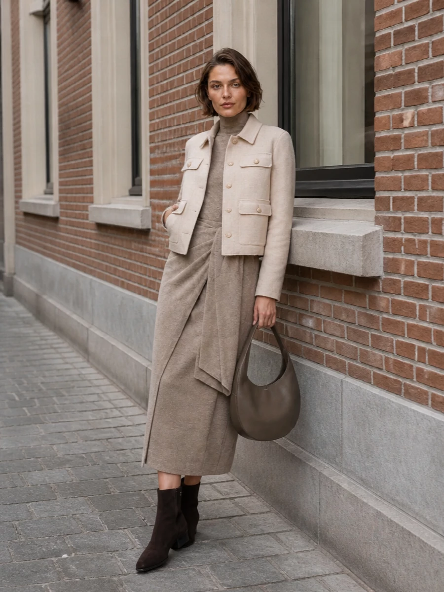 Max mara knit dress semicouture jacket outfit