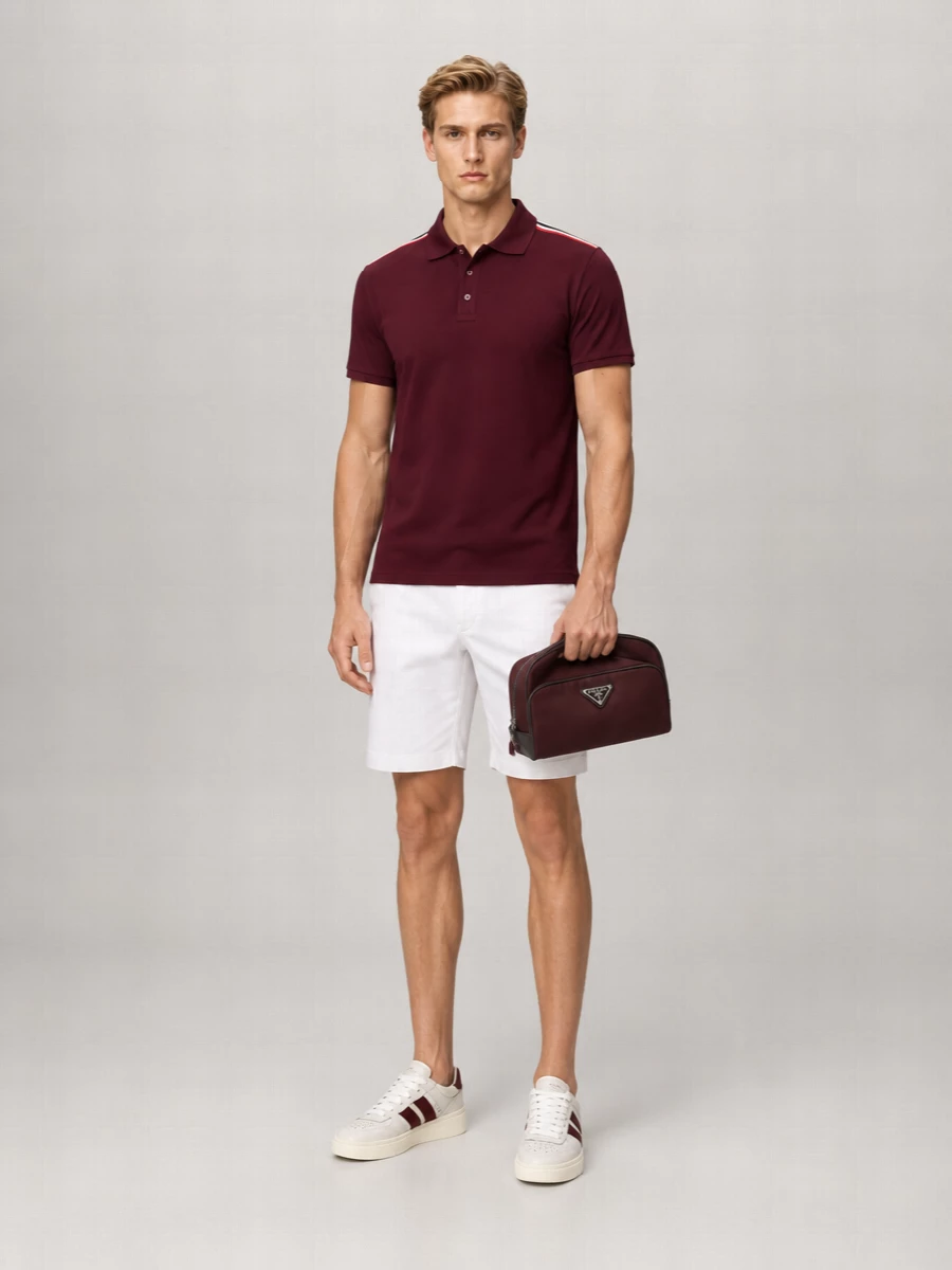 Moncler Cotton Short-Sleeve Polo Shirt