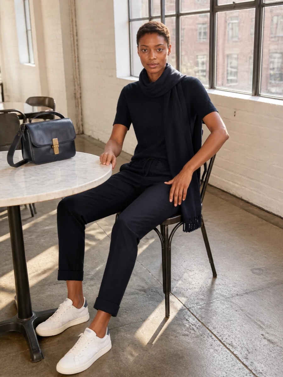 Closed navy knit parosh trousers apc bag