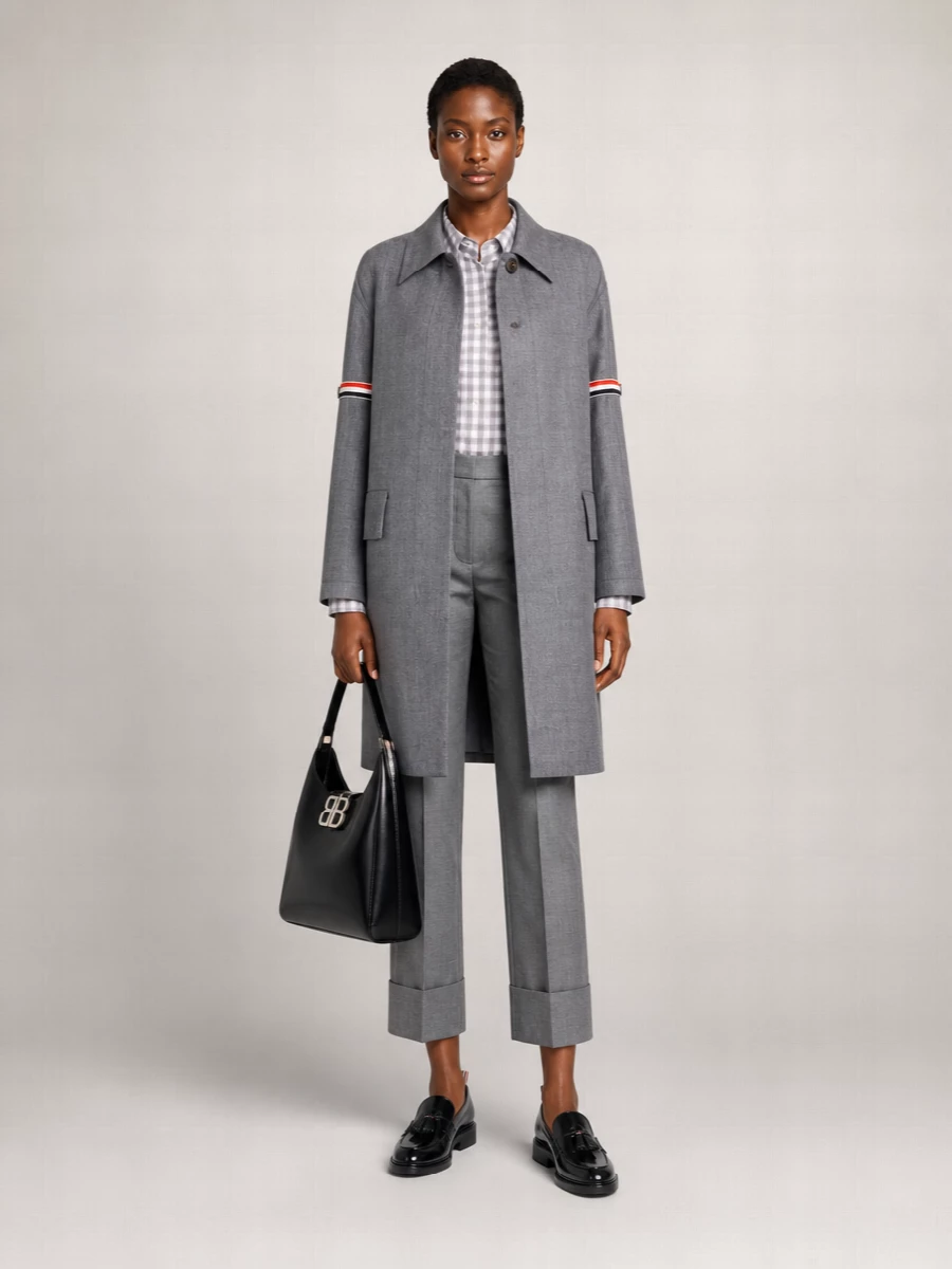 Thom Browne Wool Single Breasted Coat