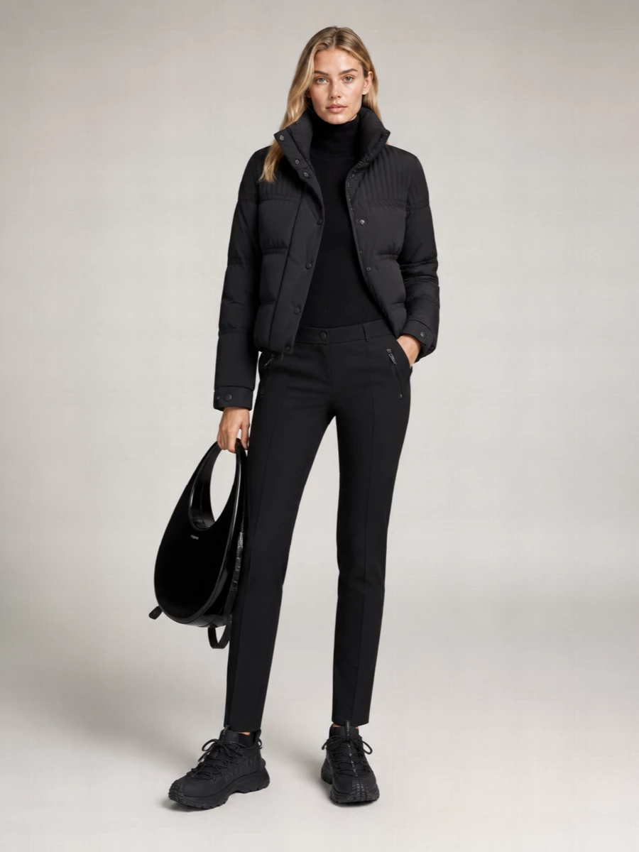Moncler Grenoble High Collar Quilted Nylon Outerwear