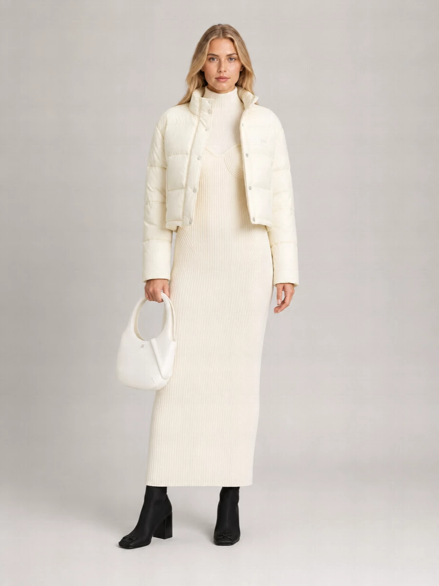 Courrèges Cropped Down Puffer Jacket