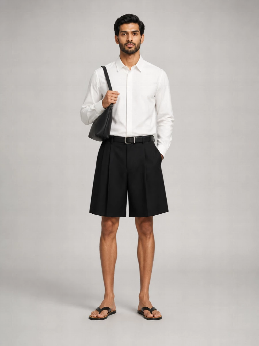 The Row Wool Tailored Bermuda Shorts