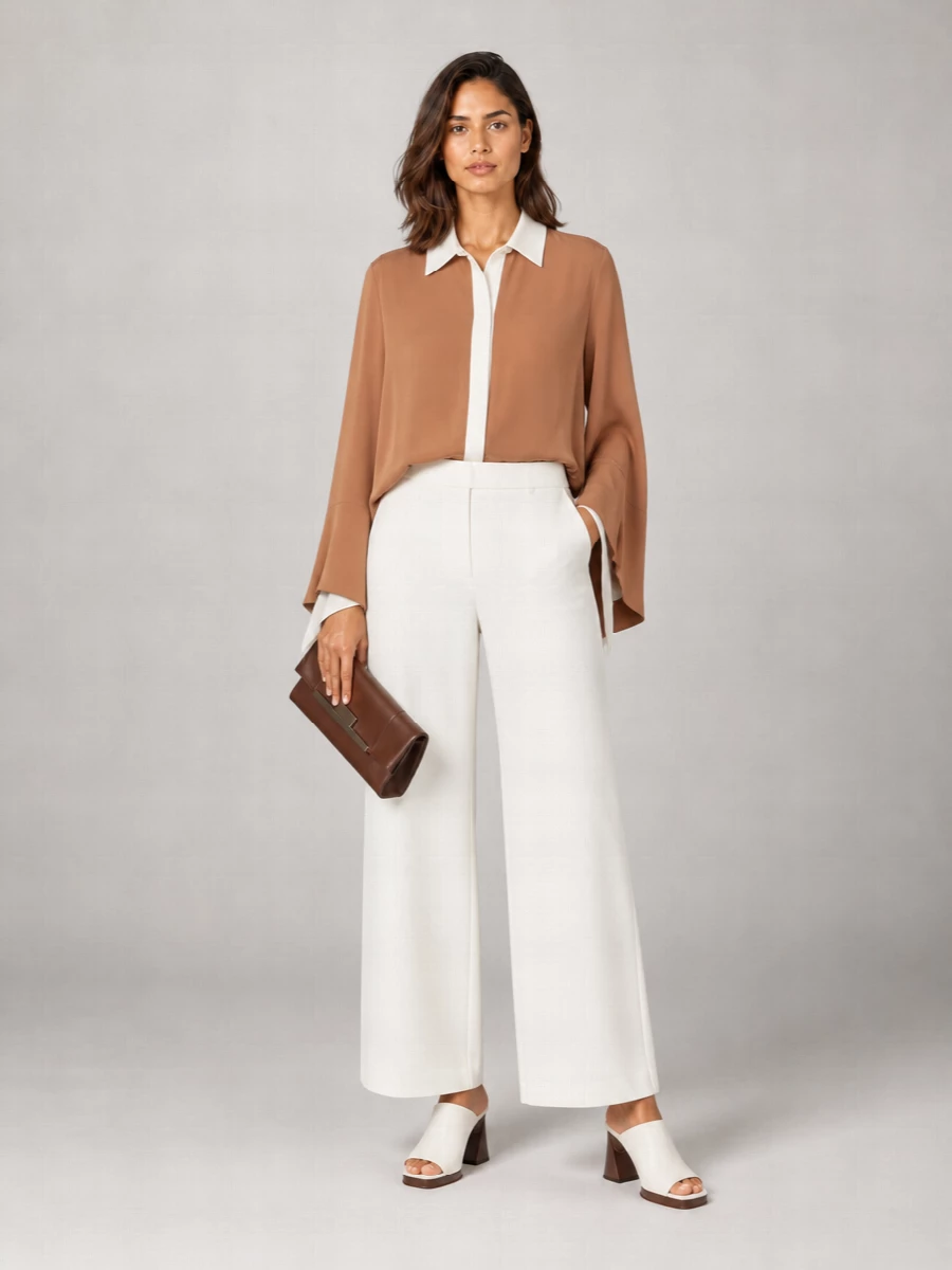 Max Mara Silk Colour-Block Shirt