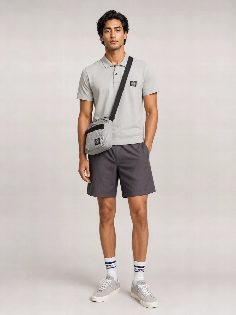 Stone Island Cotton Short-Sleeve Polo Shirt