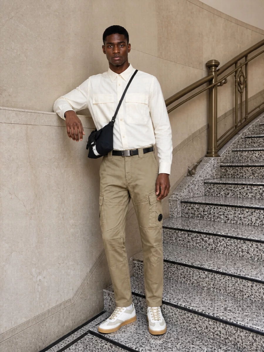 Cp company sand cargos neutral sneakers