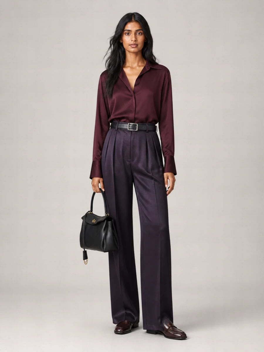Dries Van Noten High-Rise Pleated Wide-Leg Trousers