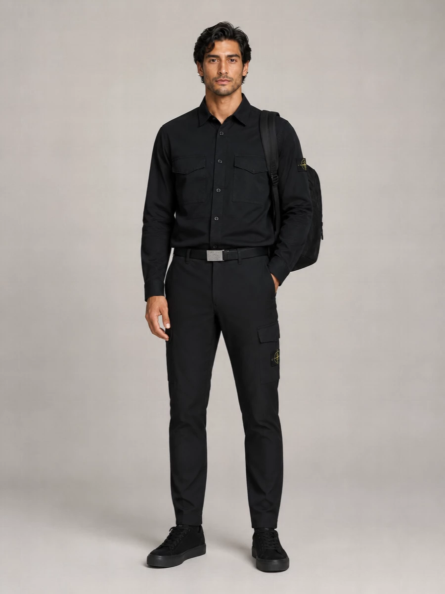 Stone Island Cotton Linen Overshirt