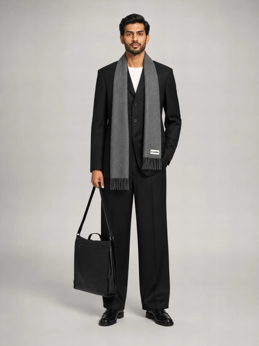 Jil Sander Leather Messenger Bag