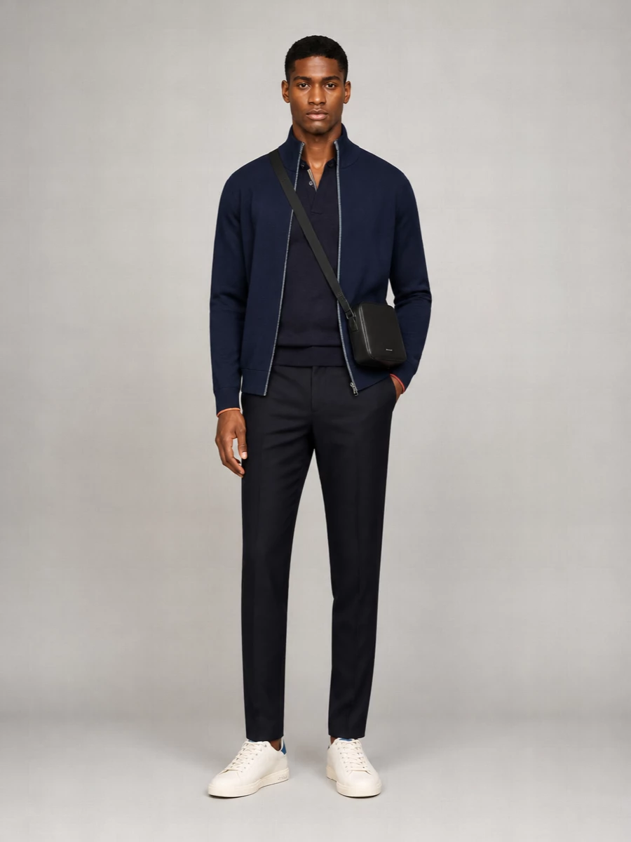 Paul Smith merino wool zip-up cardigan