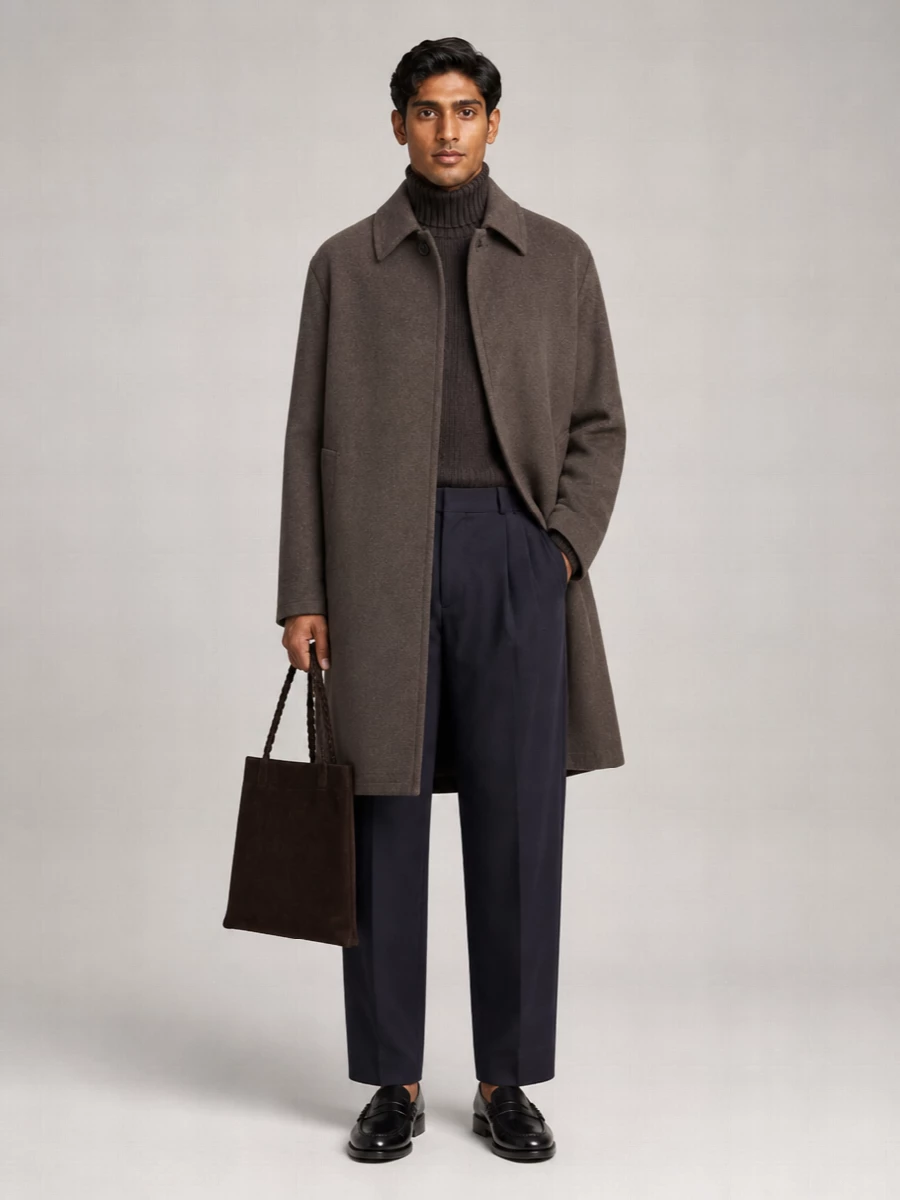 Studio Nicholson Wool Long Relaxed-Fit Overcoat