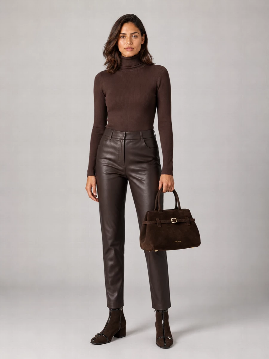 S Max Mara Coated Slim-Fit Trousers