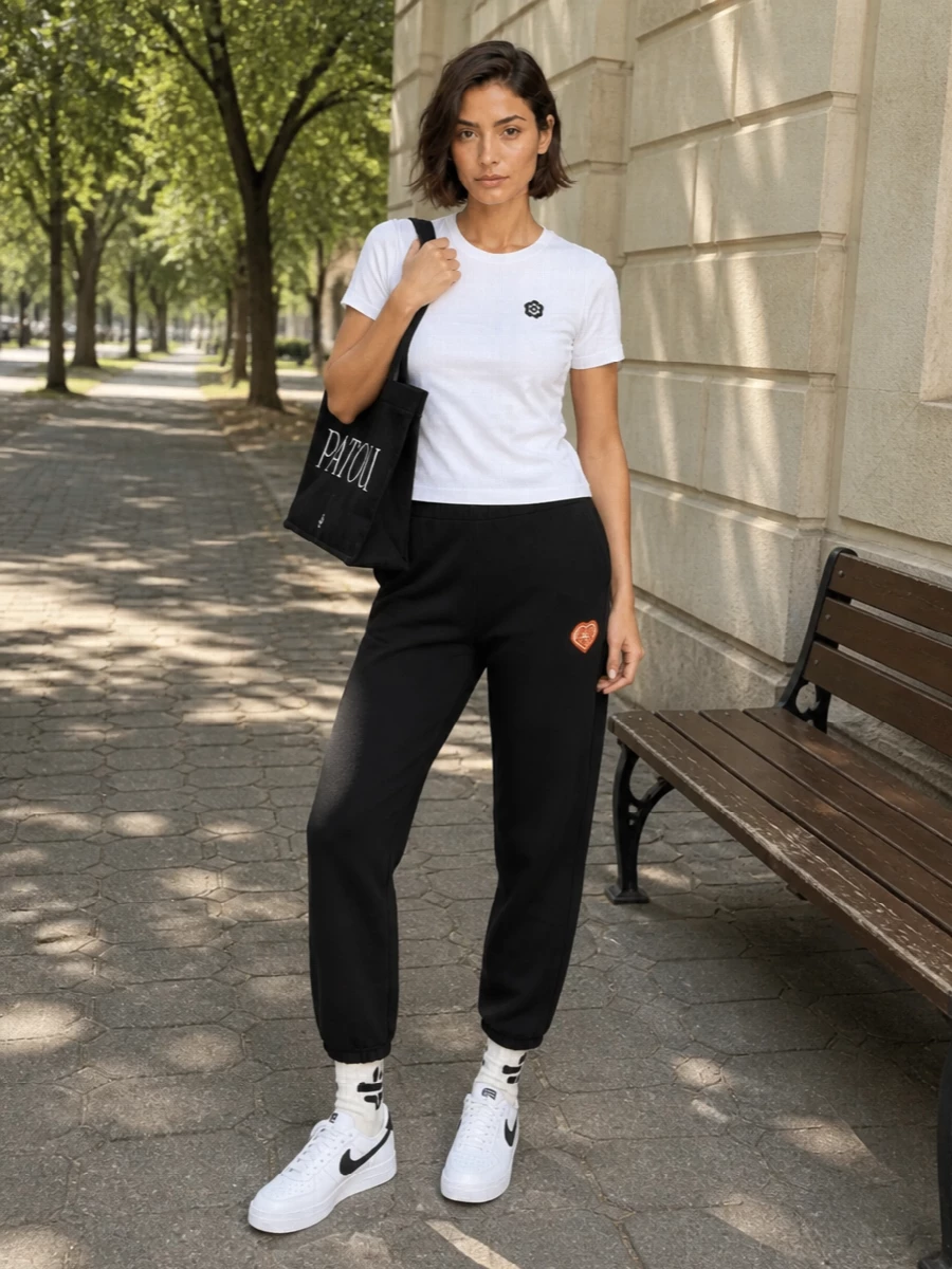 Kenzo tee track pants nike sneakers outfit