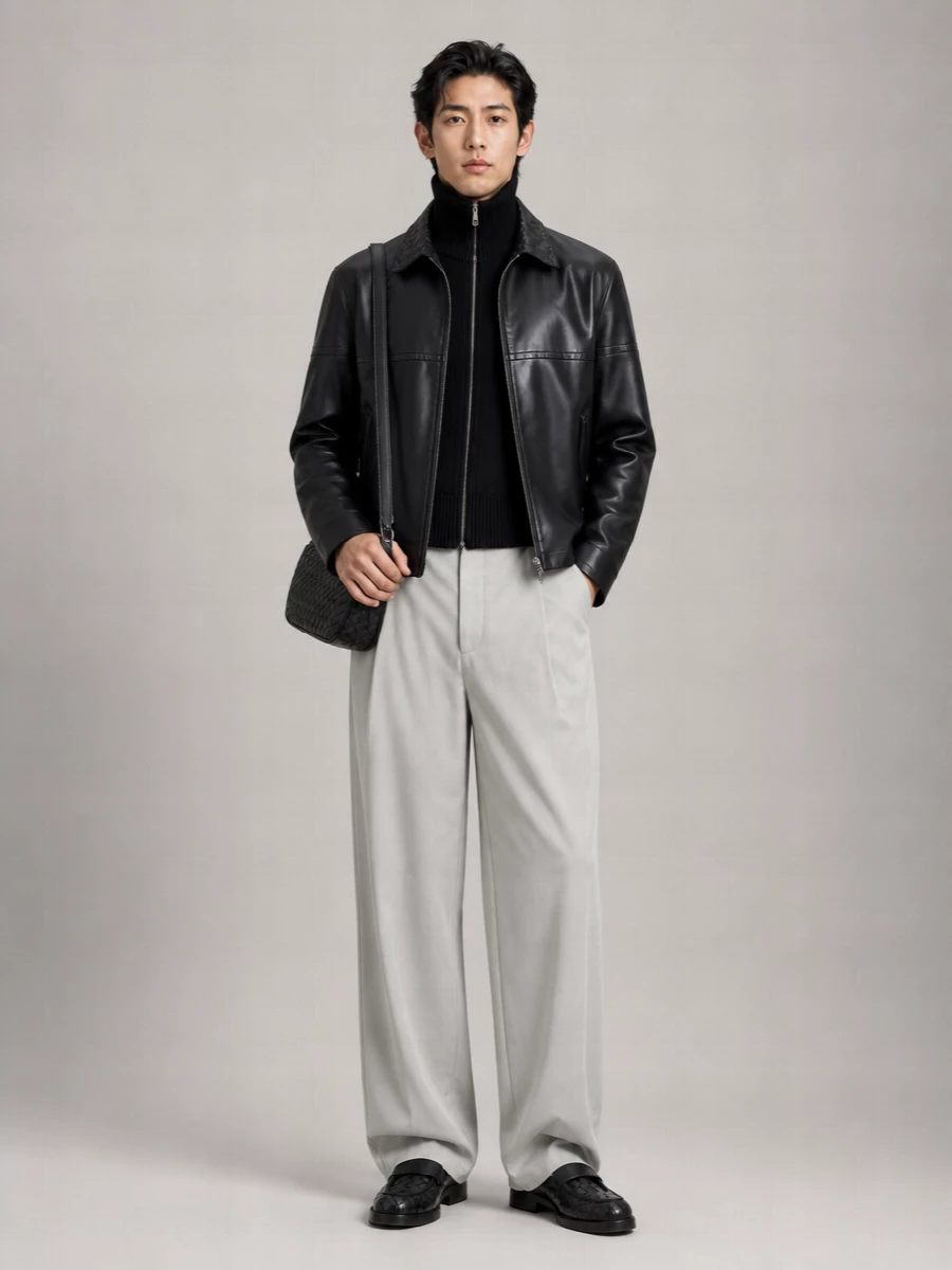 Bottega Veneta Leather Relaxed-Fit Jacket